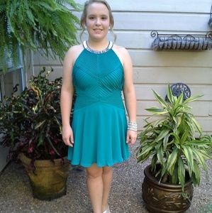 Calvin Klein teal dress